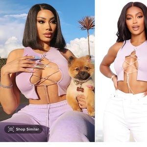 Fashion Nova rhinestone top